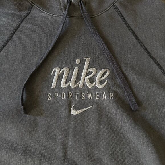 Nike Sportswear Club French Terry Pullover Gray Medium Hoodie Sweatsuit - Picture 7 of 16